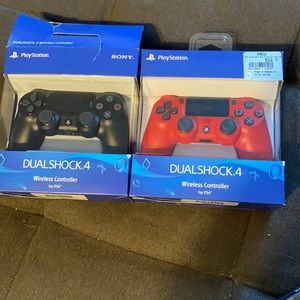PS4 controllers. Brand new. One was opened but didn’t work on are system
